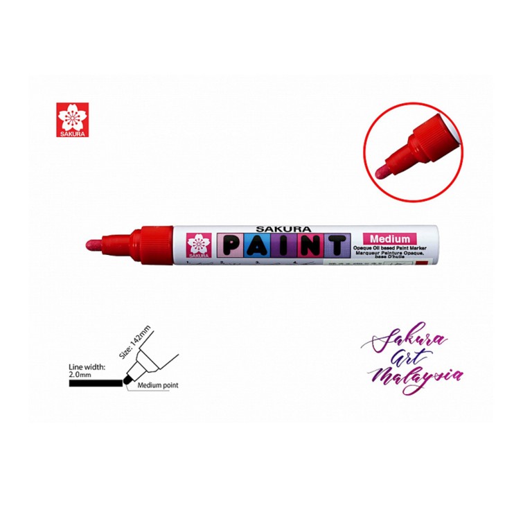 Маркер с жидкими чернилами Sakura "Paint"  2.0мм, флуоресцентный желтый 