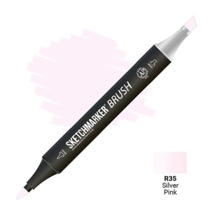 Маркер SketchMarker "Brush" R35 Серебристо розовый