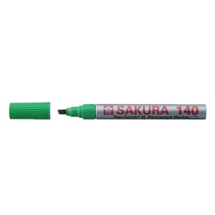Маркер перманентный для гладких поверхностей Sakura "140" 4.0мм, зеленый