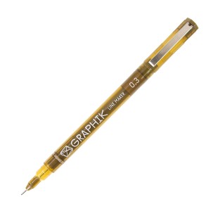 Ручка капиллярная линер Derwent "Graphik" 0.3 Сепия
