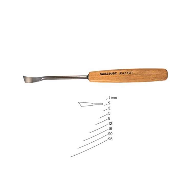 Стамеска клюкарза полукруглая скошенная Pfeil "SPOON BENT" 2а/8R