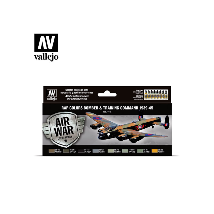 Набор 8 красок Model Air "RAF colors Bomber & Training Air Command " 71.145