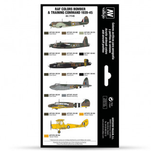Набор 8 красок Model Air "RAF colors Bomber & Training Air Command " 71.145