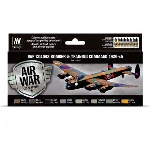 Набор красок для моделизма Model Air "RAF colors Bomber & Training Air Command " 8 оттенков