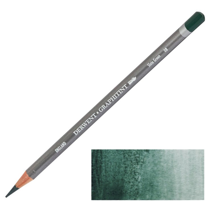Карандаш акварельный Derwent "Graphitint" №08 Slate green/ Зеленый сланец (0700784)