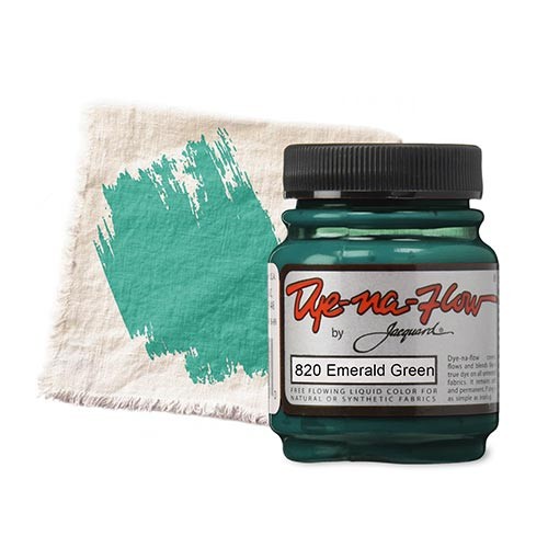 Краска по светлым тканям Jacquard "Dye-na-Flow" 820 Emerald Green (изумрудная), 66мл