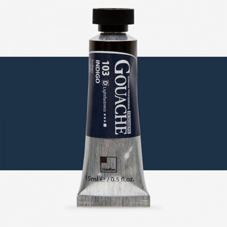 Гуашь Shinhan "Designers GOUACHE" №103(D) Indigo (Индиго), туба 15мл