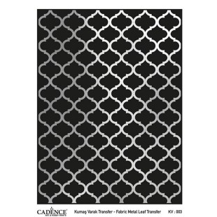 Трансфер по ткани Cadence "Fabric metal leaf transfer" 30X42см, Silver KV003 фон узор