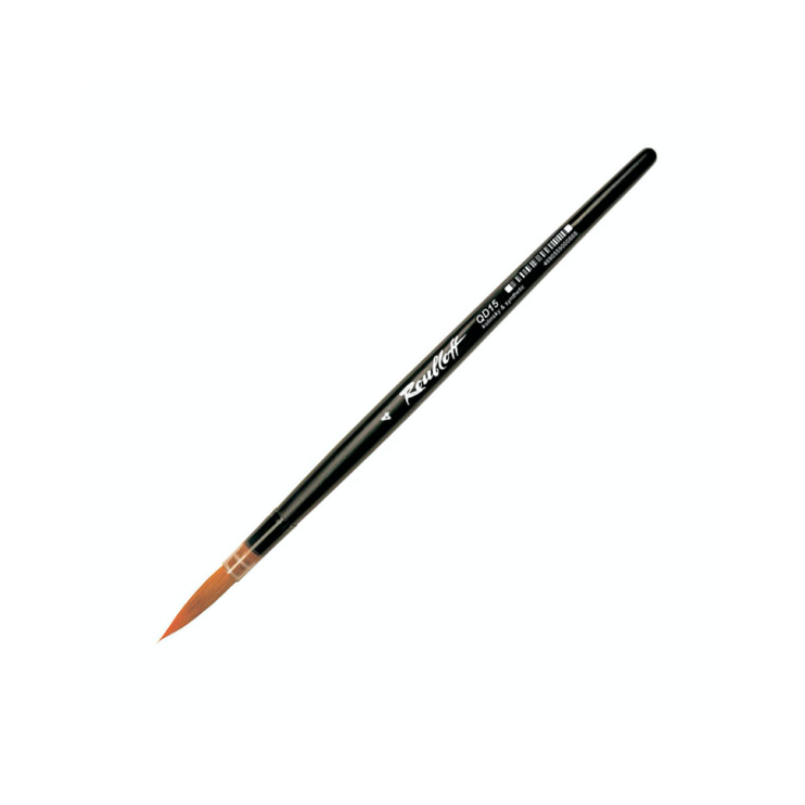 Кисть колонок микс круглая "QD15" №4 на короткой ручке