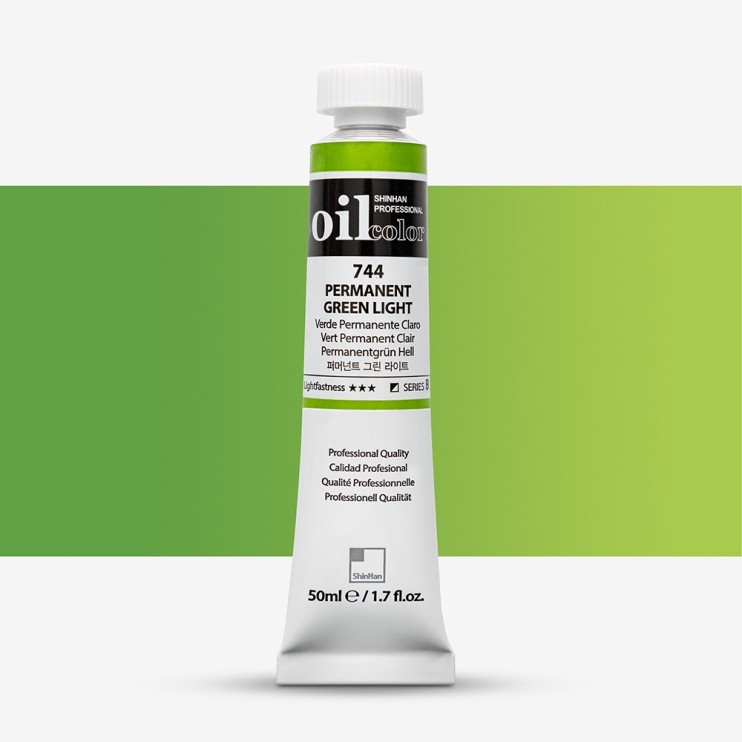 Краска масляная ShinHan "Professional" №744 Зеленый светлый устойчивый, туба 50мл
