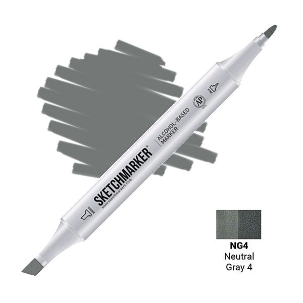 Маркер двусторонний Sketchmarker "Classic" NG4 Нейтральный серый 4