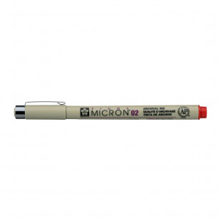 Ручка капиллярная Sakura "Pigma Micron" 02 Красный