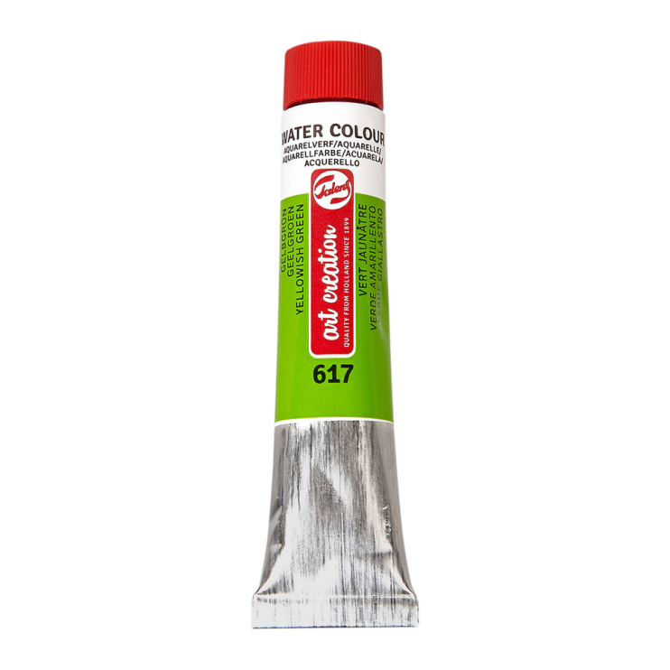 Краска акварельная в тубе "Art Creation" №617 Желтовато-зеленый /12мл