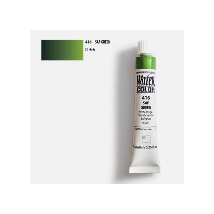 Акварельная краска ShinHan "Water Color Pro" №416 травяной зеленый /7,5мл