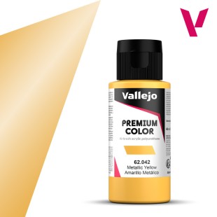 Акрил для аэрографии "Premium" 62.042 (Metallic Yellow), 60 мл