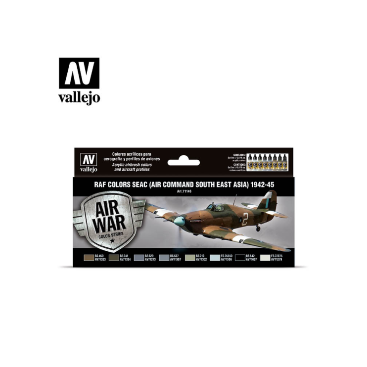 Набор 8 красок Model Air "Air Command South East Asia" 71.146