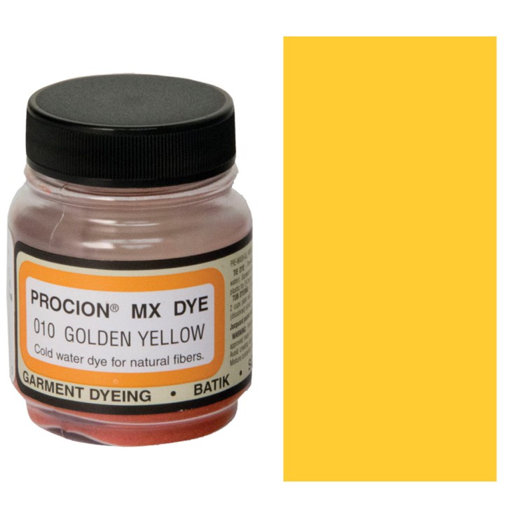 Краситель порошковый Jacquard "Procion MX Dye" 010 Golden Yellow (золотистый), 18.71г