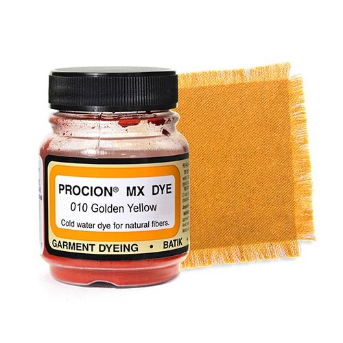 Краситель порошковый Jacquard "Procion MX Dye" 010 Golden Yellow (золотистый), 18.71г