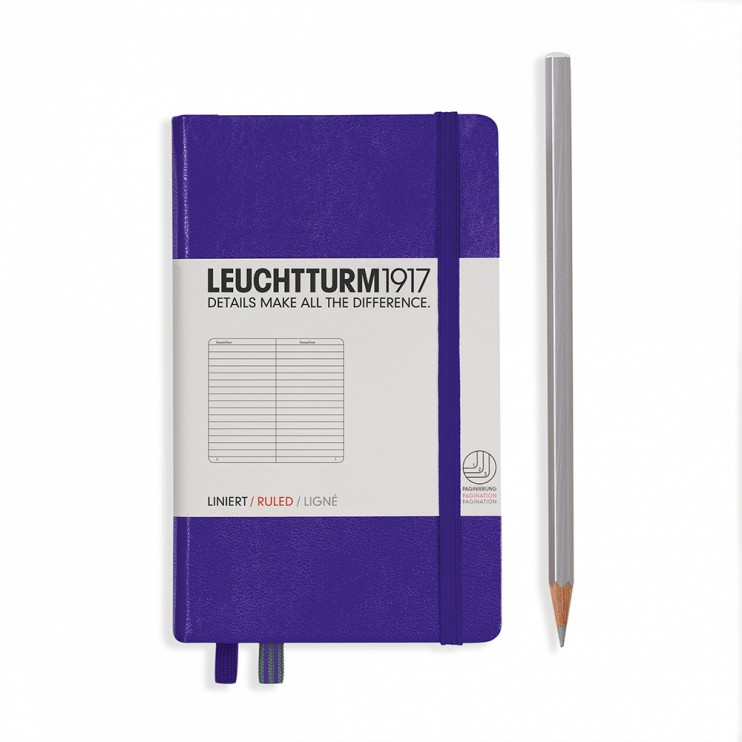 Блокнот в линейку Leuchtturm1917 "Pocket" A6, 93л, 80гр/м²,твердая обложка,Розовый Нью-Йорк (346681)