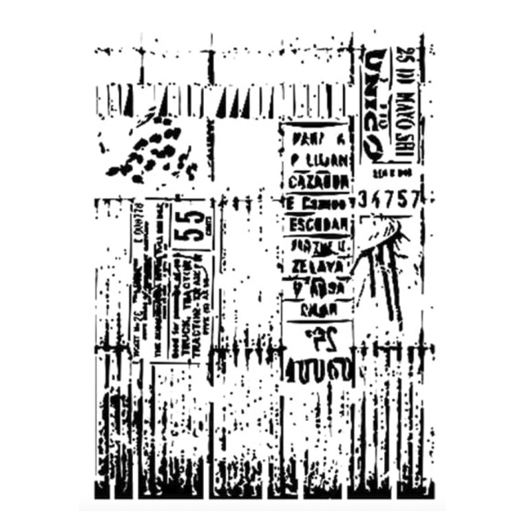 Трафарет 21х30см, MA04 билеты фон