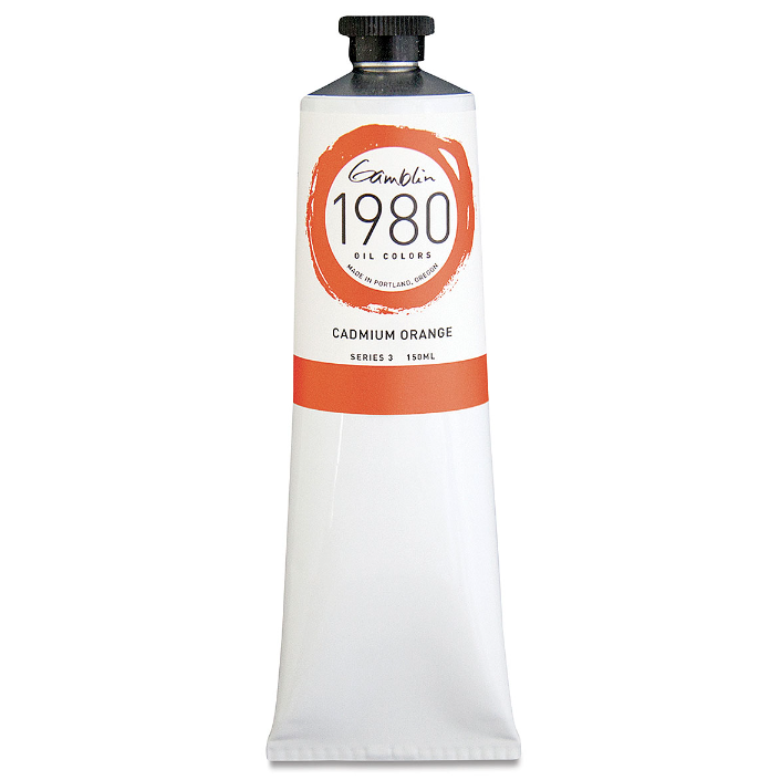 Масляная краска "Gamblin 1980" Cadmium Orange (Кадмий оранжевый), 150 мл