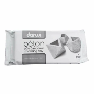 Глина самозатвердевающая Darwi "Beton" серая, 1000г