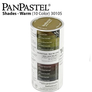 Набор сухой пастели PanPastel "Extra Dark Shades - Warm" 10 цветов PP30105