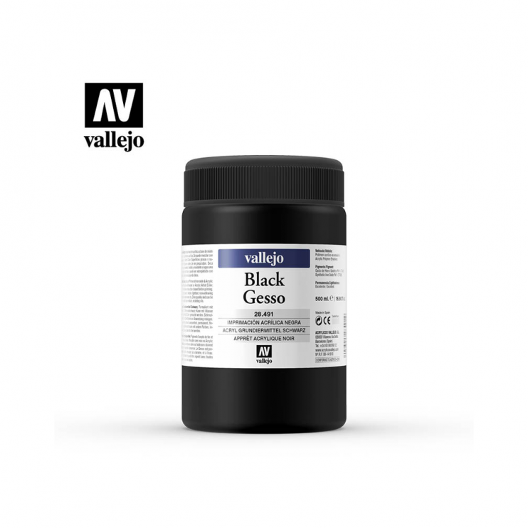 Грунт акриловый "Gesso" 28.491 черный, 500мл