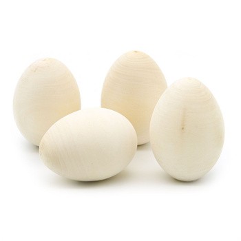 Заготовка деревянная "Яйцо" малое, 6*4.5 см (4 штуки)
