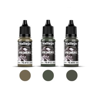 3 полиуретановых грунта "Primers" №609, 610, 612, 18мл
