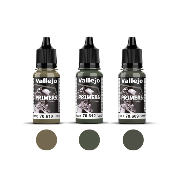 3 полиуретановых грунта "Primers" №609, 610, 612, 18мл