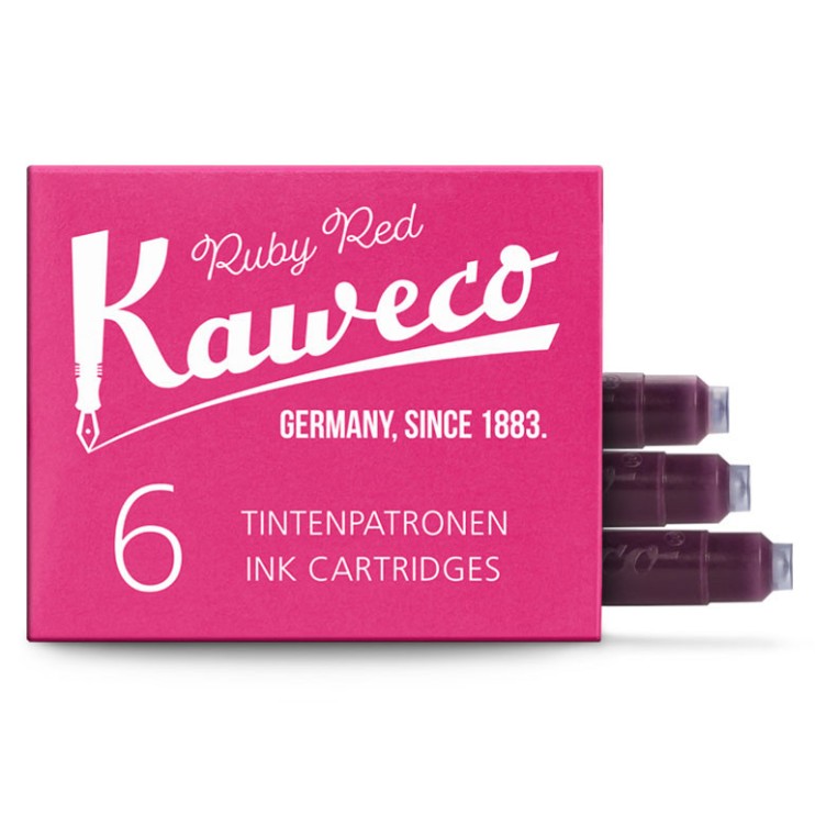 Картридж для перьевой ручки "KAWECO" Ruby red/ алый, 6 штук (10000008)