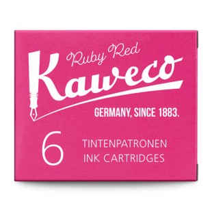 Картридж для перьевой ручки "KAWECO" Ruby red/ алый, 6 штук (10000008)