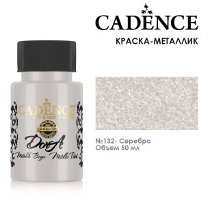 Краска акриловая Cadence "Dora Metallic Paint" 50мл №132 серебро