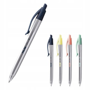 Набор ручек шариковых Milan "P1 silver" 4 штуки, 1.0мм, чернила синие