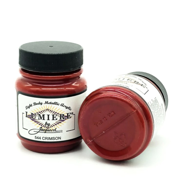 Краска по тканям металлическая "Lumiere" №544 малиновая (нерастекающаяся)