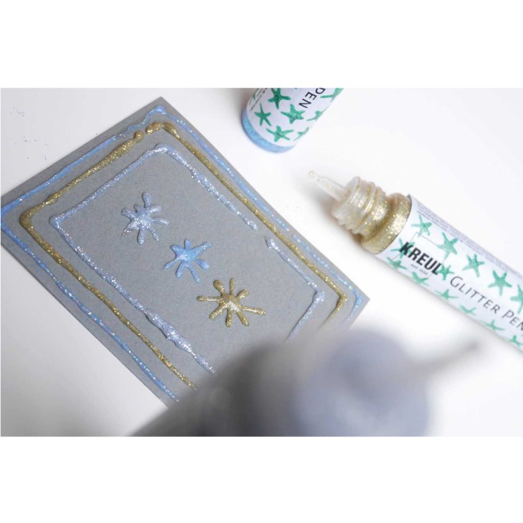 Контур универсальный с глиттером Kreul "Glitter Pen" 29 мл, красный