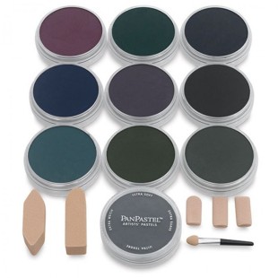 Набор сухой пастели PanPastel "Extra Dark Shades - Cool" 10 цветов PP30106