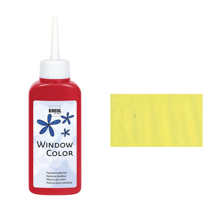 Краска по стеклу трансферная Kreul "Glas Design", 80мл, Желтый флюоресцентный (42781)