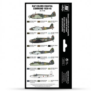 Набор 8 красок Model Air "RAF colors Coastal Command" 71.148