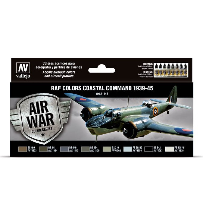 Набор 8 красок Model Air "RAF colors Coastal Command" 71.148