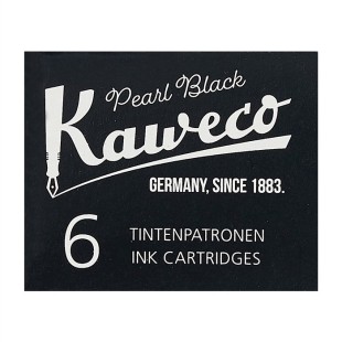 Картридж для перьевой ручки "KAWECO" жемчужно-черный, 6 штук