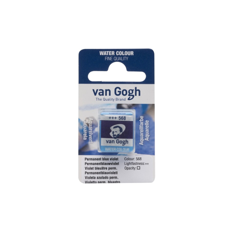 Краска акварельная "Van Gogh" 568 Сине-фиолетовый устойчивый (кювета)