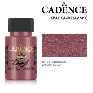 Краска акриловая Cadence "Dora Metallic Paint" 50мл №133 красный