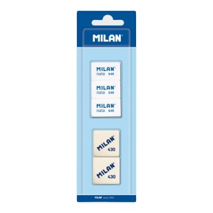 Набор виниловых ластиков "Milan" 5 штук (430/648)