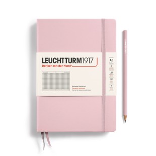 Блокнот в клетку Leuchtturm1917 "Medium"A5, 125л, 80гр/м², твердая обложка, Розовый