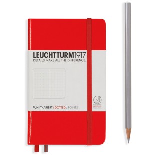 Блокнот в точку Leuchtturm1917 "Pocket" A6, 93л, 80гр/м², твердая обложка,Красный (308317)