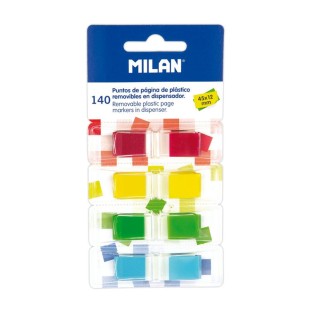 Закладки клейкие пластиковые "Milan" 4 цвета по 35л (45 х 25 мм)