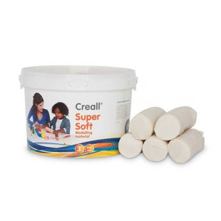 Пластилин супермягкий Creall "Super Soft" 5 кусков белых, 1750гр (25015)