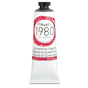Масляная краска "Gamblin 1980" Quinacridone Magenta (Квинакридон пурпурный), 37 мл